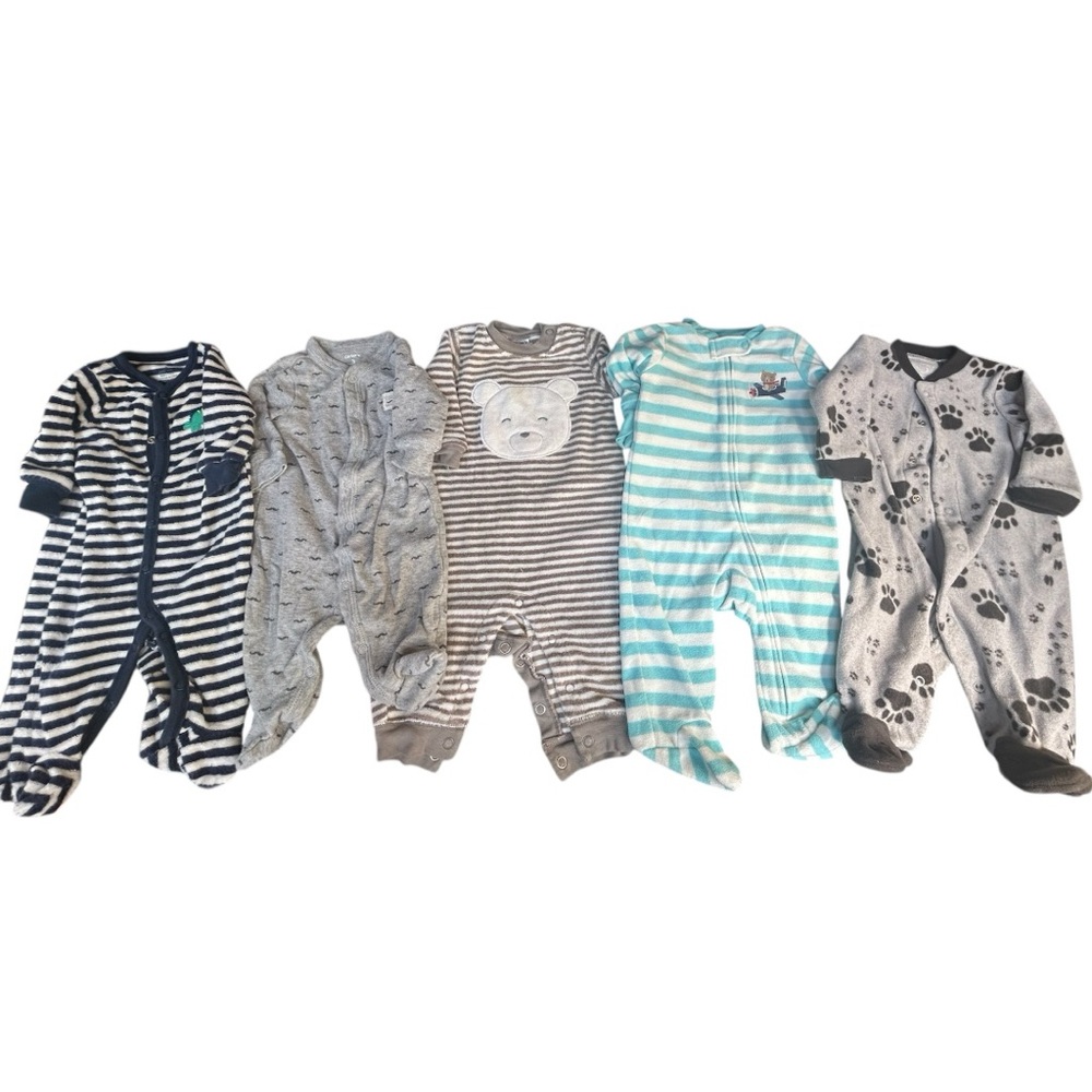 Carter's Kids One Pieces - Navy, Gray, Teal Stripes and Patterns